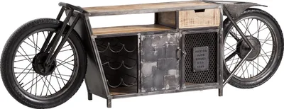 Produktbild von TV-Sideboard Harlow Bike Motorrad Konsole Hausbar mit Flaschenregal