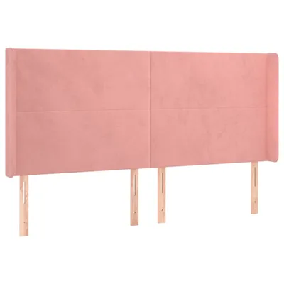 Immagine prodotto di vidaXL Testiera con orecchie Rosa 163x16x118/128 cm Velluto