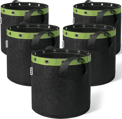 Produktbild von 7-Gallonen-Pflanzsäcke (5er-Pack) mit Griffen & Metallösen für Pflanzzelte