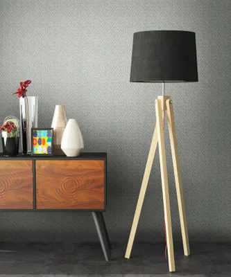 Produktbild von NEWROOM Tapete Grau Vliestapete Streifen -  Modern   geflochtene Optik   Landhaus
