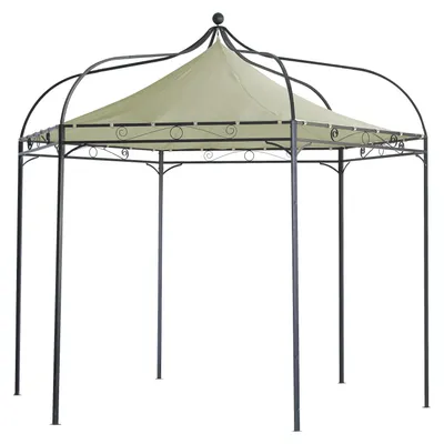 Produktbild von Pavillon Modena 6-eckig mit Dach ecru D:320cm