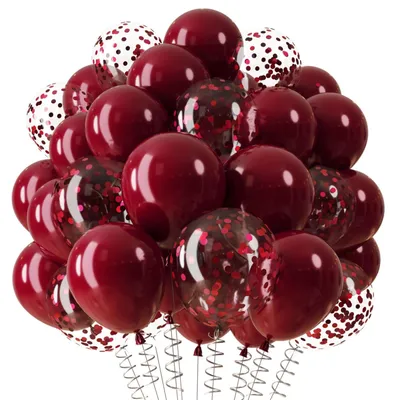 Bordeauxrote Ballons, 35 Stück, 30,5 cm, Latex, Party-Deko