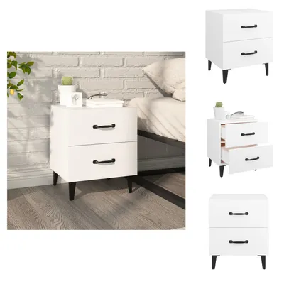 Obrázok produktu pre vidaXL Nočný stolík biely 40x35x47,5 cm - Nočné stolíky