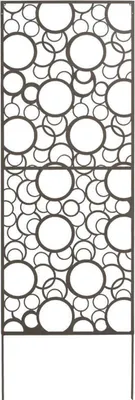 Image de Panneau métal avec motifs décoratifs/Ronds - 0,60 x 1,50 m - Brun vieilli