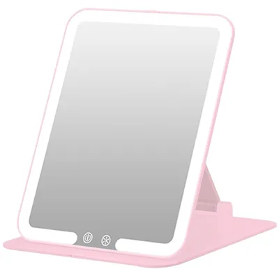 Image de Omgoods - Miroir cosmétique rotatif à 360°, double face, avec aimant pour table - 7 pouces