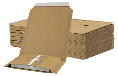 1 Pack Kartonagen Buchverpackung 245x165x20-70 braun 50 Stück