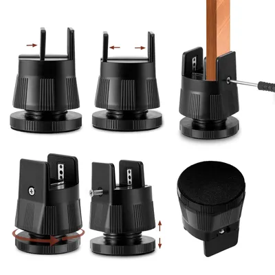 Obrázek produktu pro 4 kusy nastavitelné podložky pod nábytek pro zajištění stability a ochranu