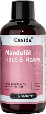 Image de Huile d'amande douce - 100% pure, pour la peau et les cheveux, 200 ml | CASIDA