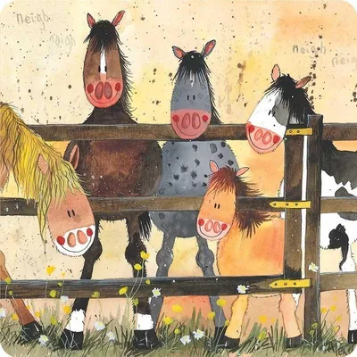 Immagine prodotto di Sottobicchiere C182 Cavalli e pony - Alex Clark