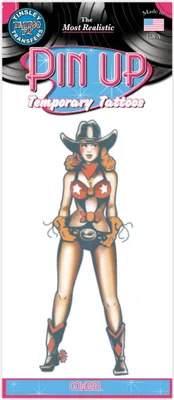 Produktbild von Pin-up Cowgirl Klebe-Tattoo - Fasching Halloween Karneval
