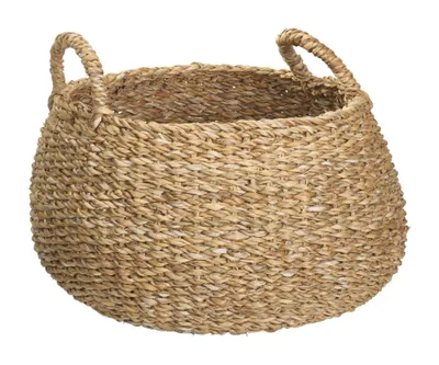 Produktbild von Aufbewahrungskorb - Ø 33 cm - Braun - Seegras - mit Griffe