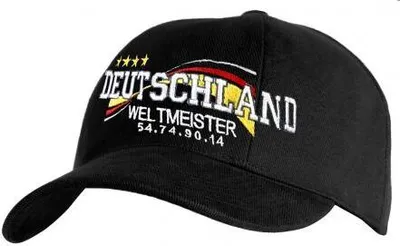 Produktbild von Baseballcap mit Einstickung - DEUTSCHLAND WELTMEISTER 2014 - 68172 schwarz