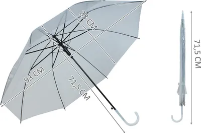 Produktbild von Malatec Transparenter weißer Regenschirm