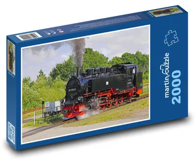 Obrázok produktu pre Puzzle 2000 Parná lokomotíva - železnica - martinpuzzle