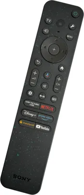 A black Sony remote control is shown against a white background.