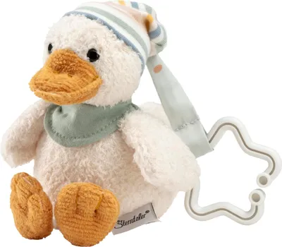 Produktbild von Spielzeuganhänger Ente Edda Lou, Kuscheltier mit Aufhängung für Kinderwagen