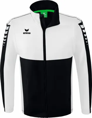 Produktbild von Erima Six Wings Jacke mit abnehmbaren Ärmeln Schwarz/Weiß