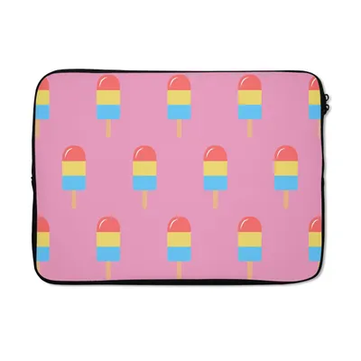 Produktbild von MuchoWow® Laptop Hülle 14 ZollEis - Muster - Rosa Laptoptasche - Laptoptasche - Stoßsicher - Schutzhaube