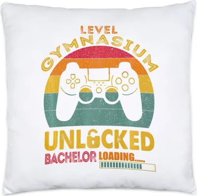 Produktbild von Level Gymnasium Unlocked Bachelor Loading Kissen Universität Konsole Controller Lernen Schule Bildung Abschluss