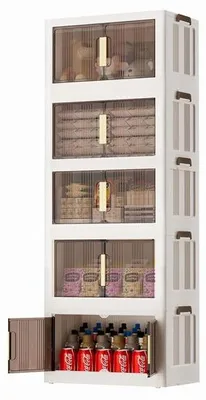 Obrázok produktu pre Stohovateľné úložné boxy na kolieskach, 5-dielna sada, multifunkčné