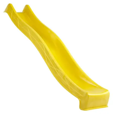 Produktbild von KBT Gelb 290 cm Rutsche, Wasserrutsche Garten Spielgerät, HDPE Spritzguss Wellenrutsche, Für Podesthöhen 150 cm, Modernes Design Kinderrutsche