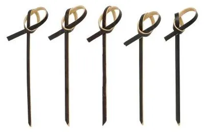 Produktbild von Papstar Fingerfood-Spieße 6 cm schwarz "Knoten", 6 x 250 Stück