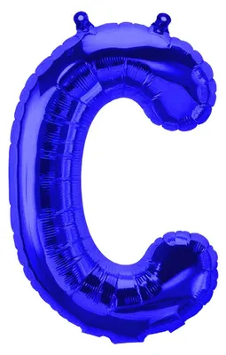 Produktbild von Folienballon Buchstabe C, blau, ca. 40 cm, für Luftbefüllung