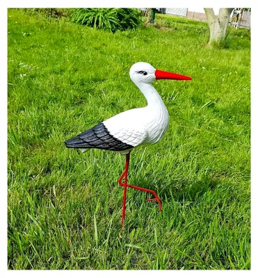 Produktbild von Kleine Storchfigur H: 46 cm Gartenfigur