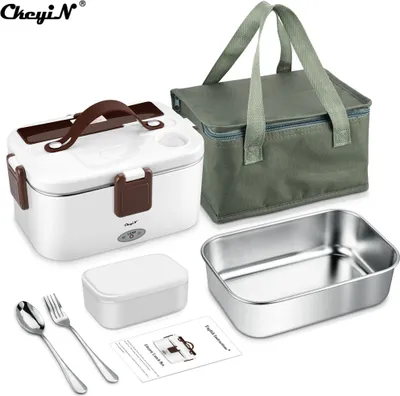 Produktbild von CkeyiN Elektrische Lunchbox, 1800 ml Brotdose für Zuhause und Auto, 80 W, sichere Lunchbox aus lebensmittelechtem Material