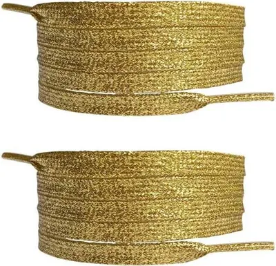 Produktbild von Glitzerschnürsenkel - Gold - Flach - 140 cm