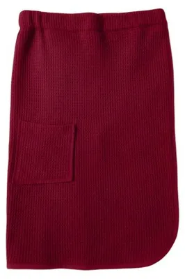Produktbild von Sauna- Und Schwimmbad-Kilt Aus 100 % Baumwolle, Wafelstoff, Grösse S/M, Burgunderrot