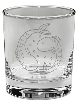 Produktbild von Mr. & Mrs. Panda Glas Sternzeichen Fische - Transparent - Geschenk, Aszendent, Longdrinkglas, Geburtstag Februar, Tumbler, Fisch, Trinkglas, März, Cocktailglas, Sternbild