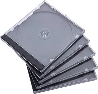 Produktbild von CD-Hülle 25 Stück, Schwarze Jewel Case mit Einlegefach, Für CD DVD Blu-Ray