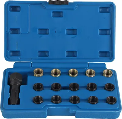 Produktbild von M14x1.25 Zündkerzengewinde Reparaturwerkzeug Schraube Tap tragbarer Kohlenstoffstahl Rethead Kit