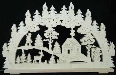 Produktbild von Schwibbogen mit Schneemann Haus und Beleuchtung BxHxT 70x45x7cm NEU