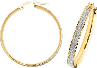 Image de Boucles d'Oreilles Créoles Femme Or 375/1000 - 30mm; TRS16040MM30