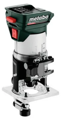 Produktbild von Metabo Akku-Kantenfräse FMV 18 LTX BL 8, incl. 2x Akku LiHD 4 Ah, Ladegerät, Zubehör, metaBOX