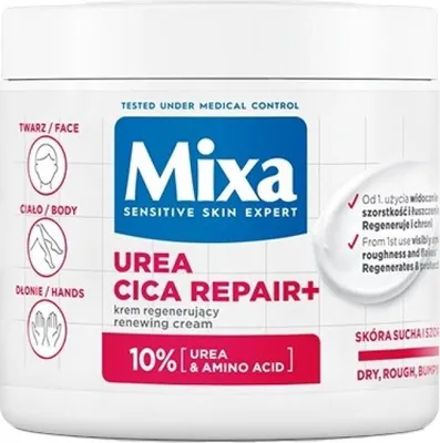 Obrázok produktu pre Mixa Urea Cica Repair+ regeneračná starostlivosť o telo na veľmi suchú a drsnú pokožku, 400 ml