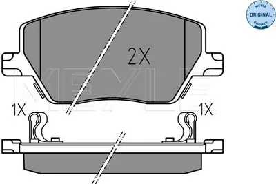 Produktbild von MEYLE 025 223 9719 Bremsbeläge Vorne für FIAT TIPO Kombi (356) TIPO Schrägheck (356) TIPO Stufenheck (356)