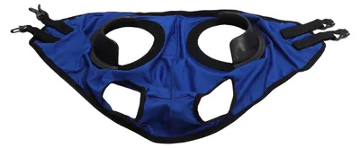 Zdjęcie produktu dla Osłona oczu dla koni, skóra poliuretanowa, odporna na piasek, oddychająca, okulary do jazdy konnej, okulary startowe, akcesoria do jazdy konnej, kolor niebieski