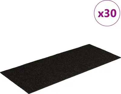 Zdjęcie produktu dla vidaXL Maty na stopnie samoprzylepne 30 szt. 60x25 cm ciemnobrązowe prostokątne