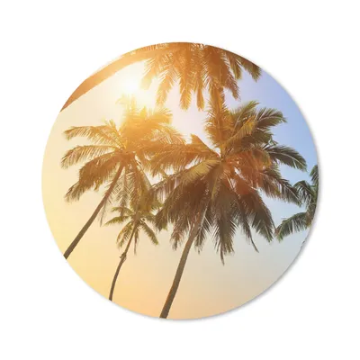 Produktbild von MuchoWow® Mauspad Mousepad Palme - Sonne - Sommer - Tropisch 30x30 cm - Mousepads - Maus Mat - Pad - Mausunterlage - Tischunterlage - Schreibtischmatten
