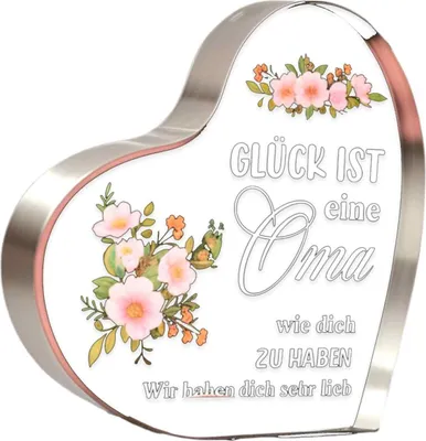 Produktbild von Geschenke für Oma, Herzförmiges Acryl Heimat Dekoration Oma Geschenk, Ich Liebe Dich Geschenke, Großmutter Geschenk,Geburtstagsgeschenk, Weihnachtsgeschenke für Oma