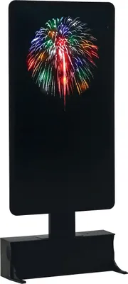 Produktbild von LEMAX Weihnachtsdorf Weihnachtsfigur mit Feuerwerk, batteriebetrieben, mehrfarbig
