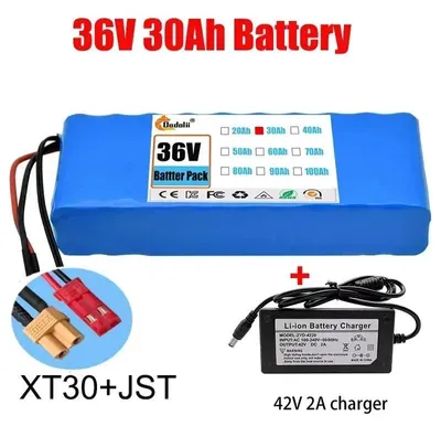 Produktbild von 36V 30Ah 18650 Lithium-Ionen-Akku - 10S2P Akku Pack - 1000W Hochleistung - Für E-Scooter und E-Motorrad - XT30-JST Stecker