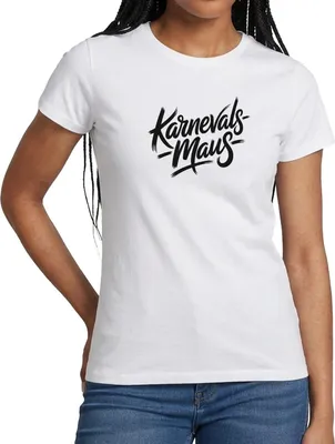 Produktbild von Spreadshirt Karnevalsmaus Fasching Frauen T-Shirt, XXL, Weiß