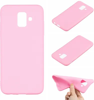 Produktbild von für Samsung A6 2018 Schöne Candy Color Matte TPU Anti-Scratch rutschfeste Schutzhülle Zurück Case dark pink