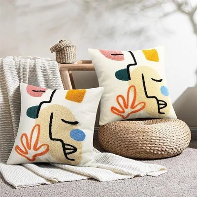 Produktbild von Famanu Kissenhüllen Set 2 Stück - 45 x 45 cm, mit verstecktem Reißverschluss, superweiche Mikrofaser