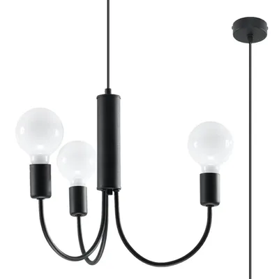 Zdjęcie produktu dla Żyrandol PICCOLO 3 czarny marki Sollux Lighting model SL.0856
