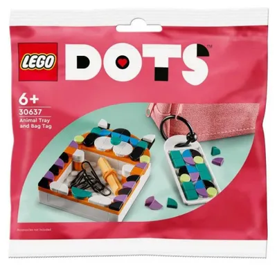 Produktbild von LEGO DOTS Tier-Ablageschale & Taschenanhänger, Bausatz, 6 Jahr(e), 94 Stück(e)